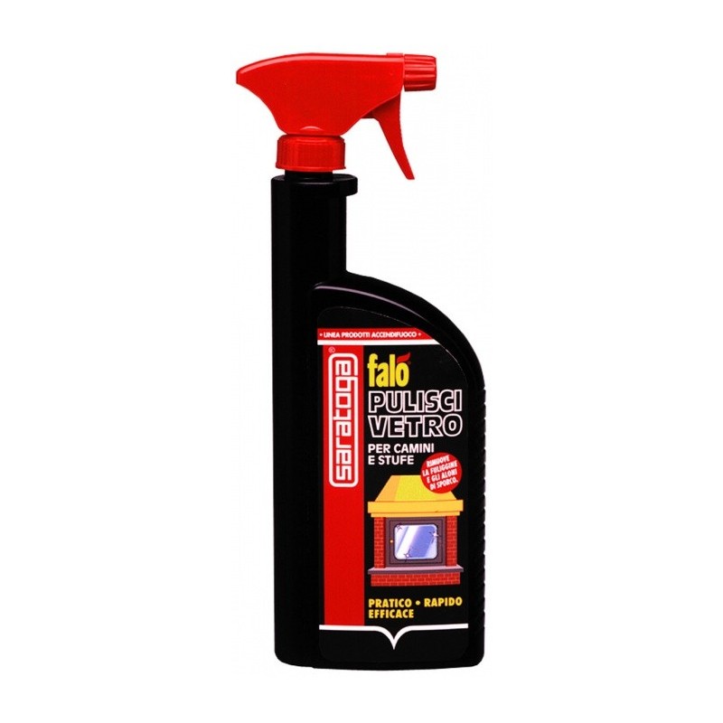 Flacone Pulisci Vetri Falò da 500 ml con erogatore spray per camini e stufe