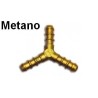RACCORDO A 3 VIE PER GAS METANO
