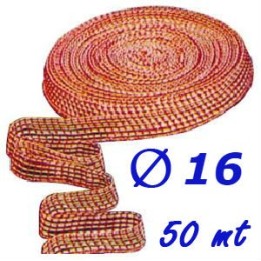 RETE ELASTICA SALUMI ROSSA MICROTRAMA N 16 x 50 mt