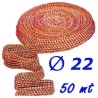 RETE ELASTICA SALUMI ROSSA MICROTRAMA N 22 x 50 mt