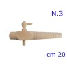 RUBINETTO LEGNO PER BOTTE N 3 - 20 CM