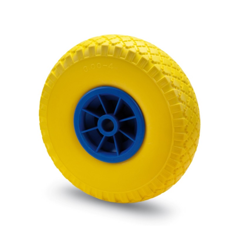 RUOTA PER CARRELLO PIENA GIALLA