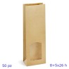 SACCHETTI FINESTRATI AVANA FONDO QUADRO CM  8+5x26 Pz 50