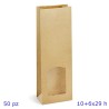 SACCHETTI FINESTRATI AVANA FONDO QUADRO CM 10+6x29 Pz 50