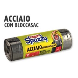 SACCHETTI SPAZZATURA SPAZZY ACCIAIO CM 52x60 Lt 30 Pz 15 DOMOPAK