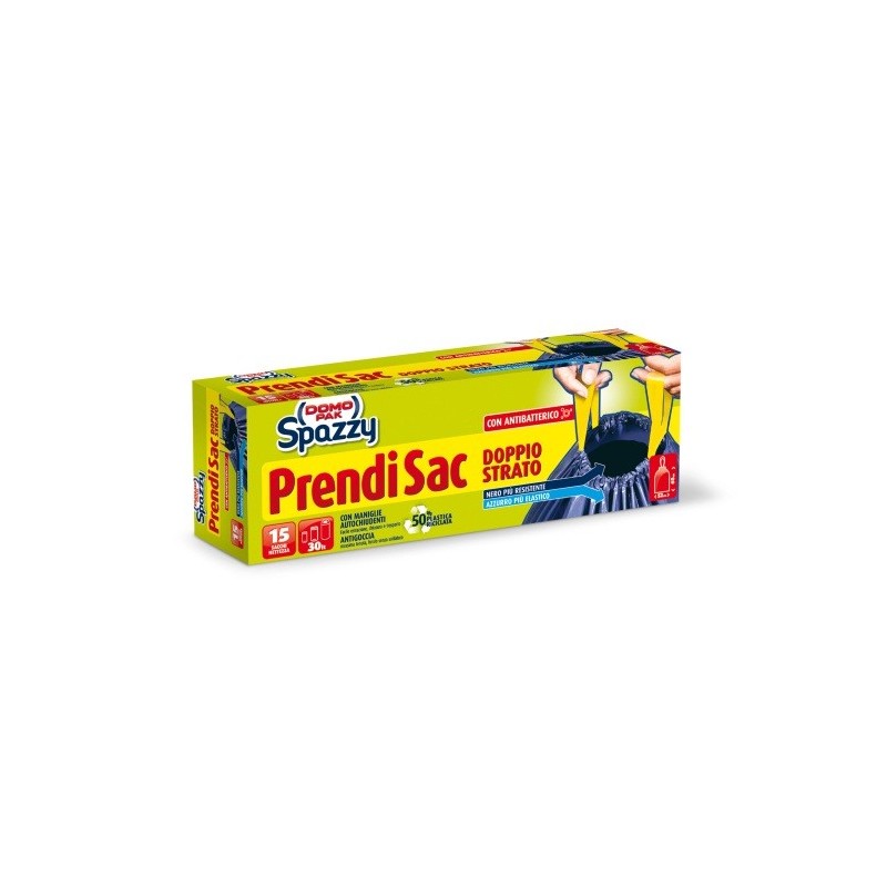 SACCHETTI SPAZZATURA SPAZZY PRENDISAC CM 52x60 Lt 30 Pz 15 DOMOPAK