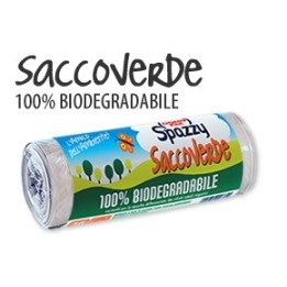SACCHETTI SPAZZATURA SPAZZY SACCOVERDE BIODEGRADABILI CM 42x43 Pz 20 DOMOPAK