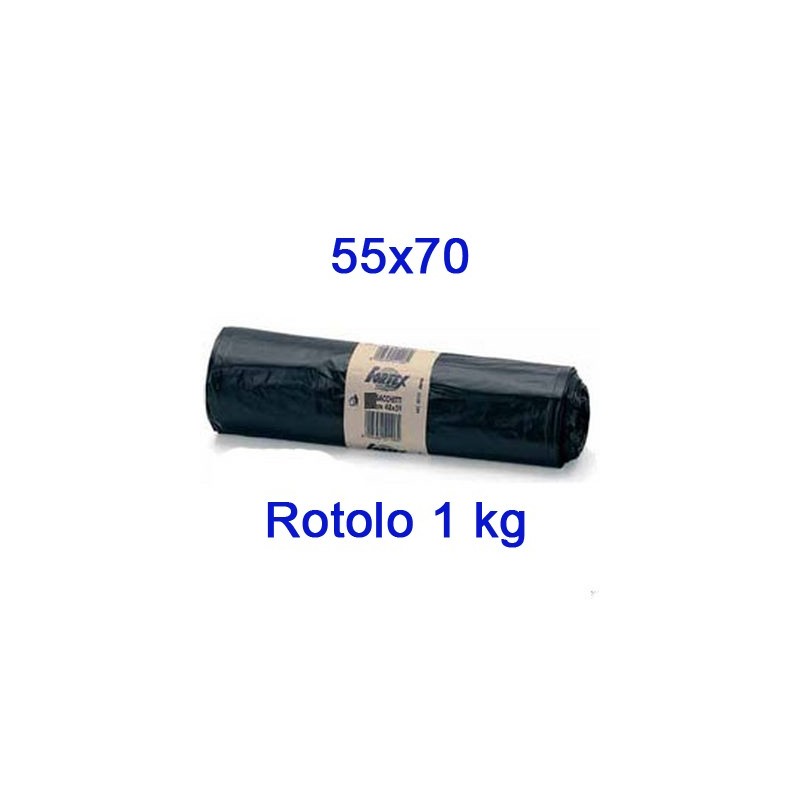 SACCHI SPAZZATURA NEW KILOSAC CM 55x70 NERI KG 1