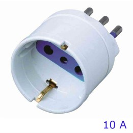 ADATTATORE SCHUKO 10A BIANCO