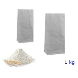 Sacchetto in carta kraft bianca per farina e semola da 1 kg