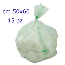SACCO RIFIUTI PER UMIDO BIO CM 50x60 Pz 15
