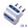 ADATTATORE TRIPLO BIPASSO 16A BIANCO