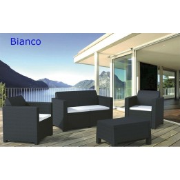 SALOTTO POLYRATTAN KETER Pz 4 BIANCO