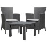 SALOTTO RESINA RATTAN ROSARIO Pz 3 GRIGIO