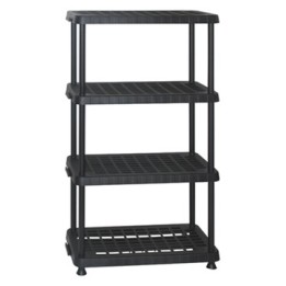 SCAFFALE PLASTICA 4 RIPIANI NERO