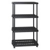 SCAFFALE PLASTICA 4 RIPIANI NERO