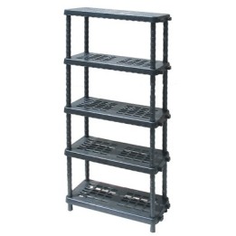 SCAFFALE PLASTICA 5 RIPIANI NERO