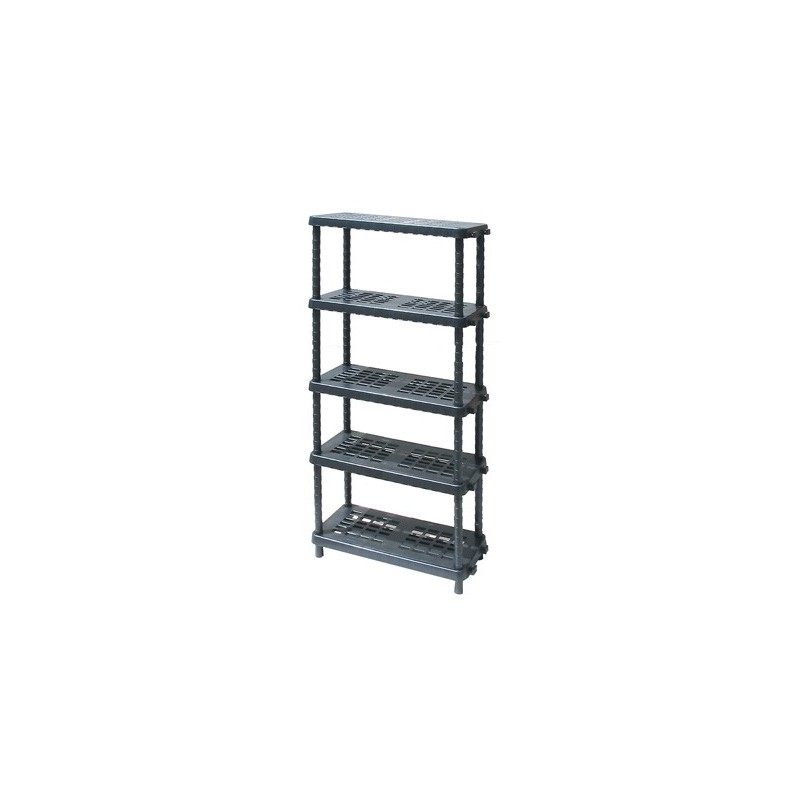 SCAFFALE PLASTICA 5 RIPIANI NERO