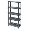 SCAFFALE PLASTICA 5 RIPIANI NERO