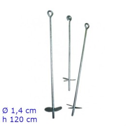 ANCORA TIRANTE ZINCATA CON OCCHIELLO 1,4x120H DISCO 16 CM