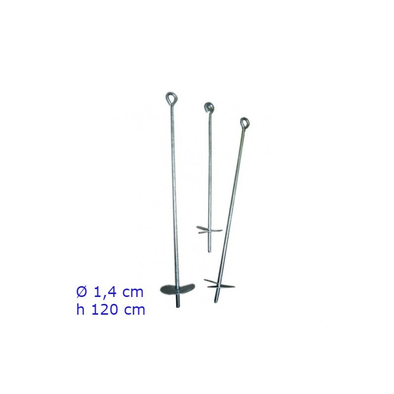 ANCORA TIRANTE ZINCATA CON OCCHIELLO 1,4x120H DISCO 16 CM