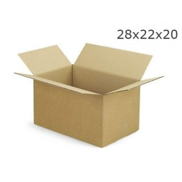 SCATOLA CARTONE 1 ONDA CM 28x22x20