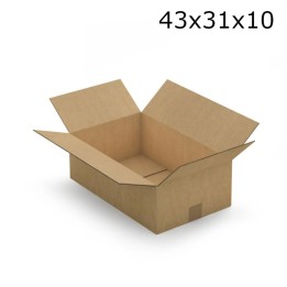 SCATOLA CARTONE 1 ONDA CM 43x31x10
