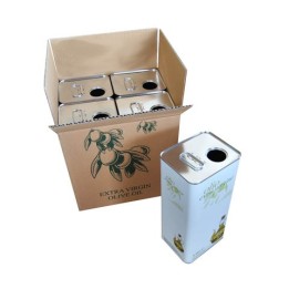 Scatola in cartone per imballaggio di 4 taniche per olio da 5 litri